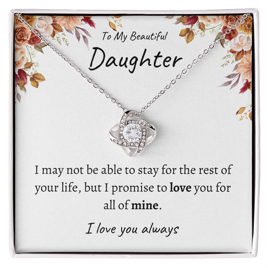 To my Daughter Promise to Love You Love Knot Necklace