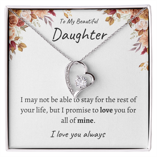 To My Daughter I Love You Forever Love Necklace